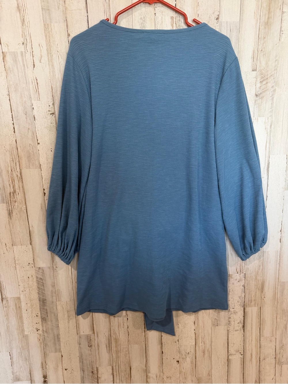 Women’s Blue Tie-Waist Dress - Picture 8 of 10